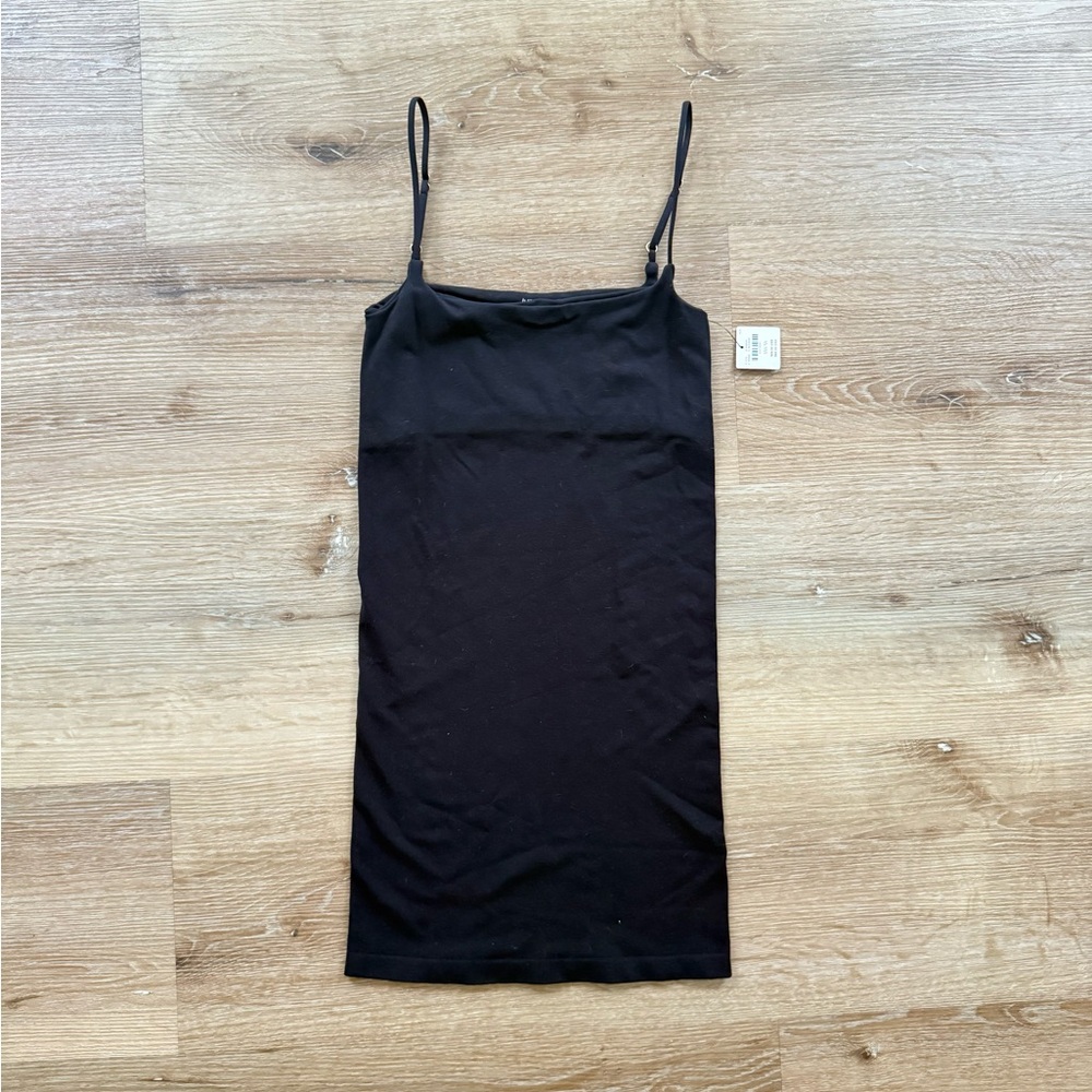 Anthropologie Black Bodycon Mini Slip Dress XXS-XS NWT Stretch Rare Sold Out